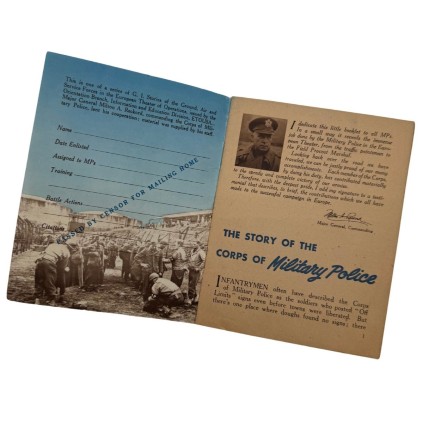 Livret GI Stories "The Story of the Corps of Military Police"