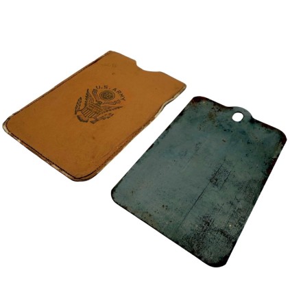 Miroir de poche US Army - Étui cuir gravé - Achat PX