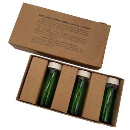 Burial Identification Bottle US Army 57-B-1000 - WWII Original