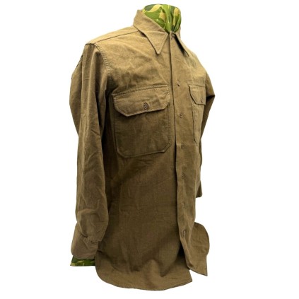 Chemise de troupe US "Moutarde" – Laine OD