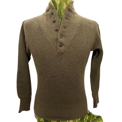Pull à 5 boutons US Army – Laine OD