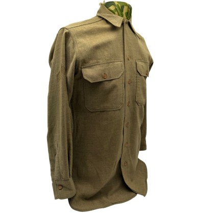 Chemise de troupe US Army – Laine OD – Taille 14 ½ - 33