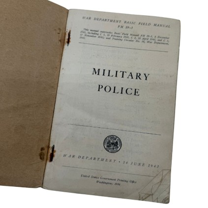 Manuel US Army 1944 - Military Police - FM 19-5