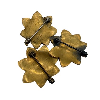 Ensemble de 3 insignes de grade de Major - Pin Back - US WW2