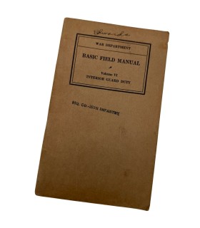 Basic Field Manual - Volume VI - Interior Guard Duty - 26th Infantry
