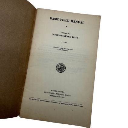 Basic Field Manual - Volume VI - Interior Guard Duty - 26th Infantry
