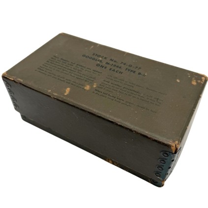 Lunettes M-1944 (Goggles) Type B-8 – Stock No. 74-G-77 – Avec boîte d'origine
