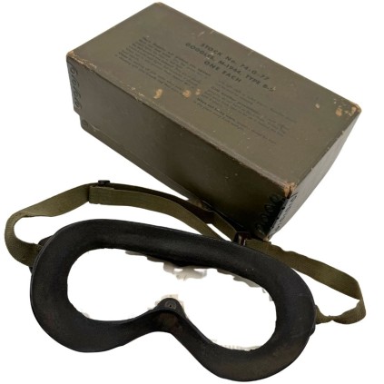 Lunettes M-1944 (Goggles) Type B-8 – Stock No. 74-G-77 – Avec boîte d'origine