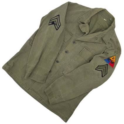 Veste HBT M-1943 – 2nd Armored Division – Sergent – Taille 38R