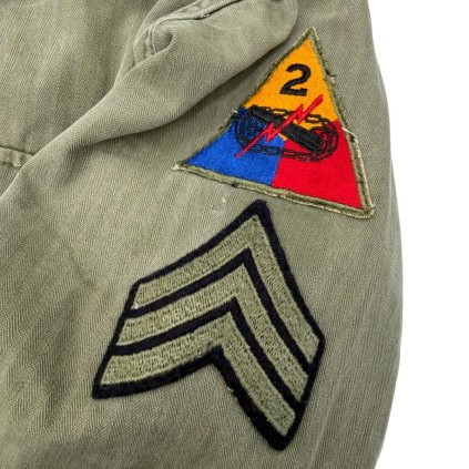 Veste HBT M-1943 – 2nd Armored Division – Sergent – Taille 38R
