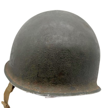 Casque US M1 – Coque Schlueter – Liner Westinghouse Rayonne – Nominatif