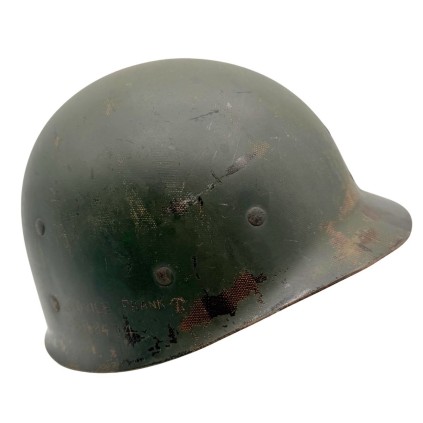 Casque US M1 – Coque Schlueter – Liner Westinghouse Rayonne – Nominatif