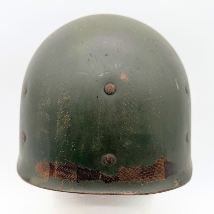 Casque US M1 – Coque Schlueter – Liner Westinghouse Rayonne – Nominatif