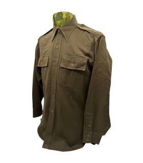 Chemise Officier "Chocolat" – West Point Gabardine – Grande Taille