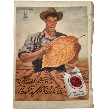 Publicité "Lucky Strike" – L.S./M.F.T. – Dos de magazine YANK (1945)