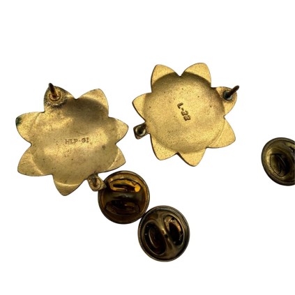 Paire d'insignes de grade de Major – Feuilles de Chêne – Modèle Post-WW2