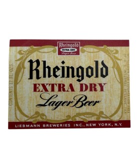 Reproduction Étiquette de Bière Rheingold Extra Dry – US WW2