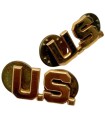 Paire d'Insignes de Col "U.S." – Officier – Clutch Back