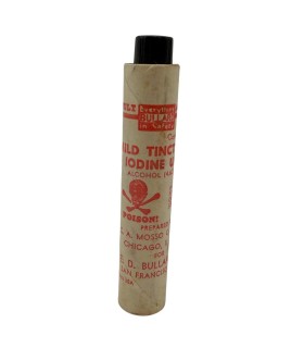 Flacon de Teinture d'Iode (Iodine) – Protection Carton – WW2