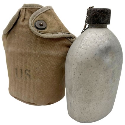 Ensemble Gourde US Army 1944 – Bidon AGM Co & Housse Star Pull