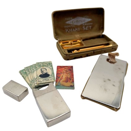 Rasoir US Gillette "Khaki Set" – Modèle Original WWI / WWII – Complet