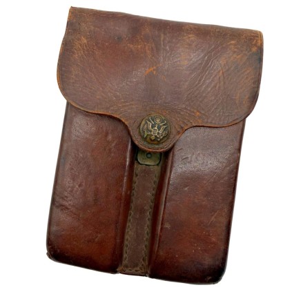 Porte-chargeurs Colt 1911 Cuir – Rock Island Arsenal 1913 – Nominatif Capitaine G. RIEMAN