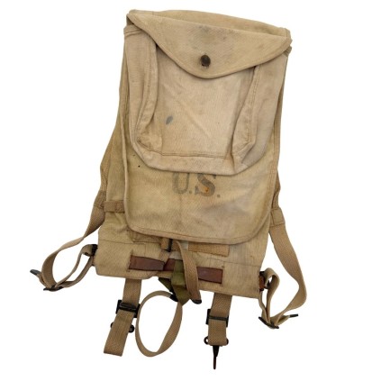 Havresac US M-1910 – Modèle WWI avec Pochette à Gamelle et Pack Carrier