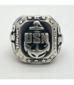 Chevalière USN WWII originale Sterling