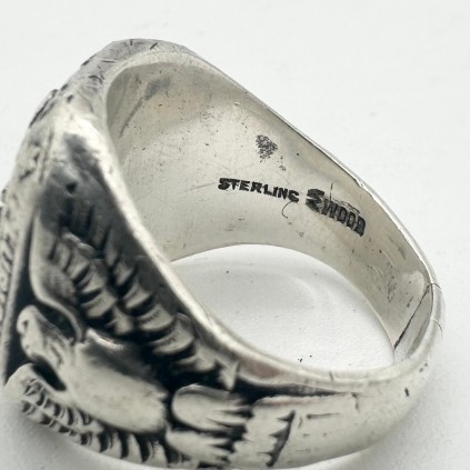 Chevalière USN WWII originale Sterling