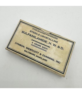 Reproduction du Kit de 5 sachets de Sulfanilamide US WWII
