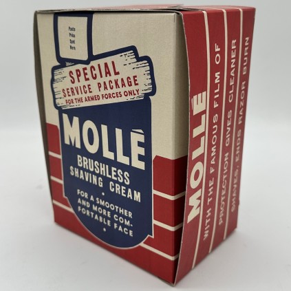 Boite MOLLE avec présentoir pour 12 tubes de mousse à raser