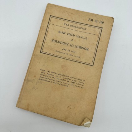 Livret de formation soldat US WW2