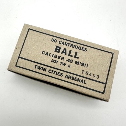 boite de munitions .45 ball twin city arsenal colt 1911