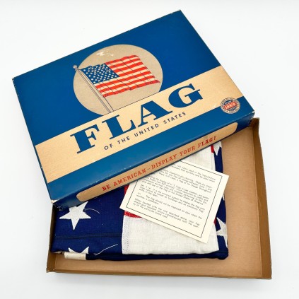 Drapeau Etats Unis 48 étoiles coton d'origine deuxième guerre WWII
