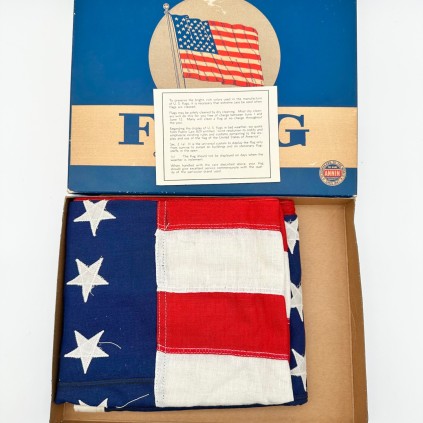 Drapeau Etats Unis 48 étoiles coton d'origine deuxième guerre WWII