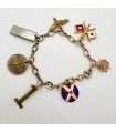 Bracelet charms en laiton représentant les forces militaires américaines