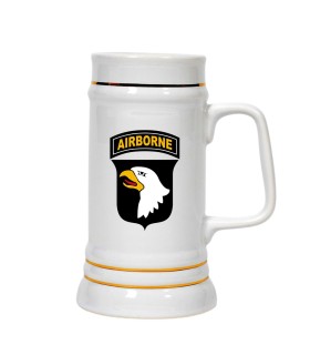 chope à bière avec logo 101ème division aéroportée imprimé
