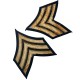 Paire de grades tissu sergent US WW2