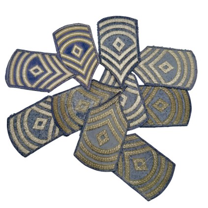 Paires de grades de 1st sergent WW2 originaux