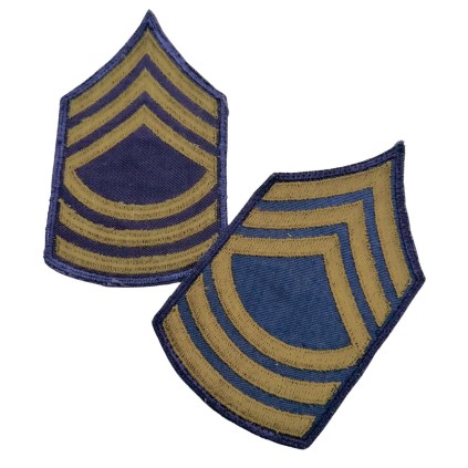 Paire de grades de master sergent originaux WWII