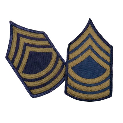 Paire de grades de master sergent originaux WWII