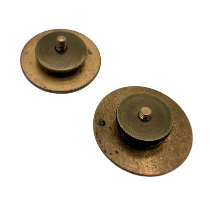 Paire d'Insignes de Col (Disques) US Army et Engineer – Seconde Guerre Mondiale