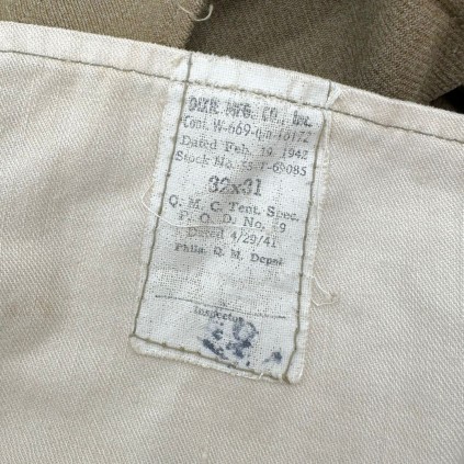 Pantalon moutarde officier cadet WW2 original